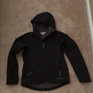 Black Cloudveil Ski Jacket with Hood and Zipper